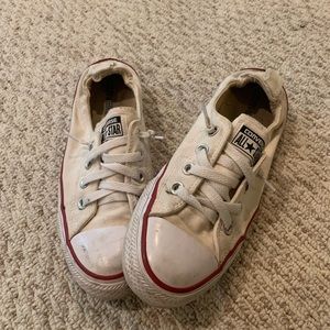 White sleep on converse